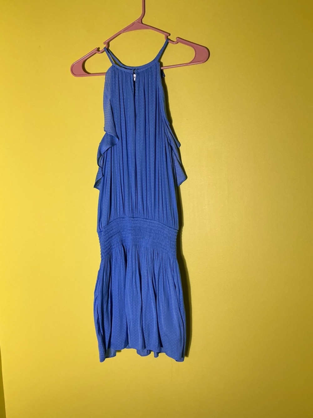 DO+BE Sky Blue Dotted Halter Dress